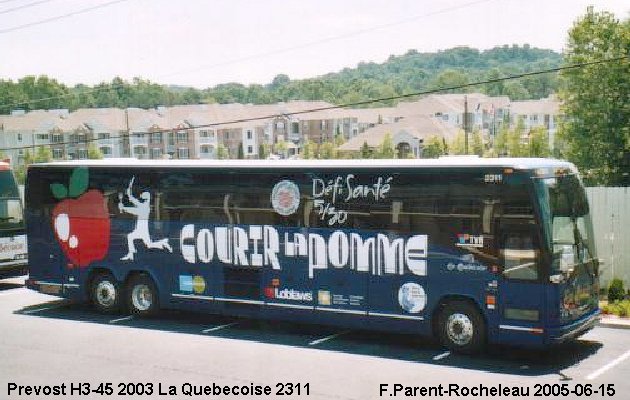 BUS/AUTOBUS: Prevost H3-45 2003 Quebecoise