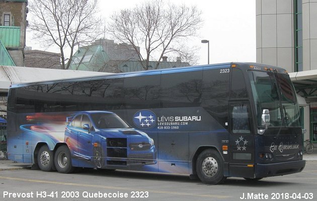 BUS/AUTOBUS: Prevost H3-41 2003 Quebecoise