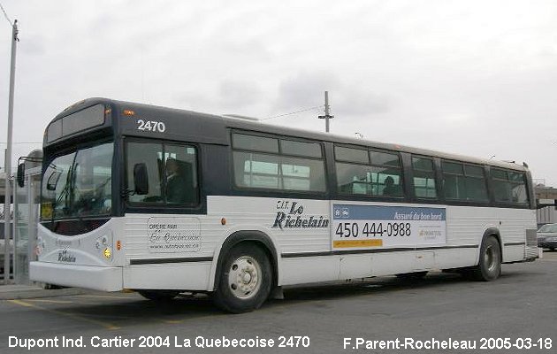 BUS/AUTOBUS: Dupont Industries Cartier 2004 Quebecoise
