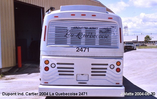 BUS/AUTOBUS: Dupont Industries Cartier 2004 Quebecoise