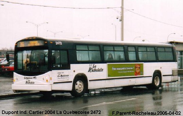 BUS/AUTOBUS: Dupont Industries Cartier 2004 Quebecoise