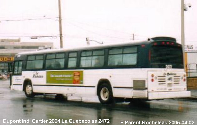 BUS/AUTOBUS: Dupont Industries Cartier 2004 Quebecoise