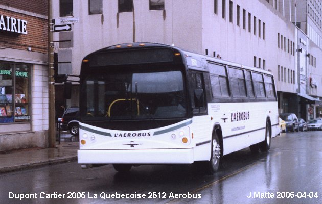 BUS/AUTOBUS: Dupont Industries Cartier 2005 Quebecoise