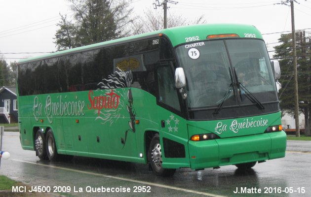 BUS/AUTOBUS: MCI J4500 2009 Quebecoise