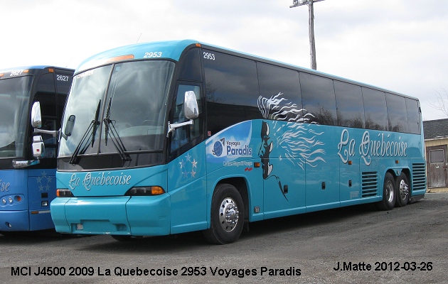 BUS/AUTOBUS: MCI J4500 2009 Quebecoise