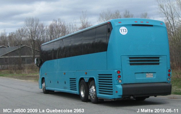 BUS/AUTOBUS: MCI J4500 2009 Quebecoise