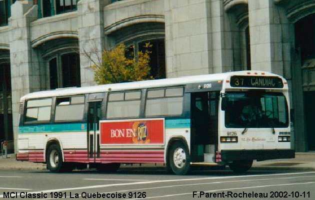 BUS/AUTOBUS: MCI Classic 1991 Quebecoise