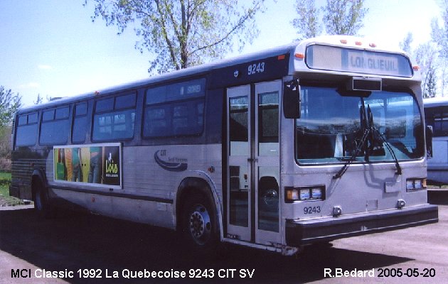 BUS/AUTOBUS: MCI Classic 1992 Quebecoise