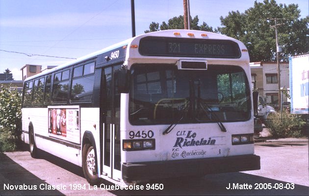 BUS/AUTOBUS: Novabus Classic 1994 Quebecoise