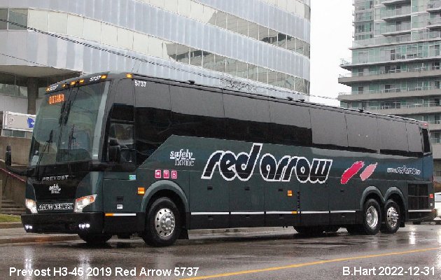 BUS/AUTOBUS: Prevost H3-45 2019 Red Arrow