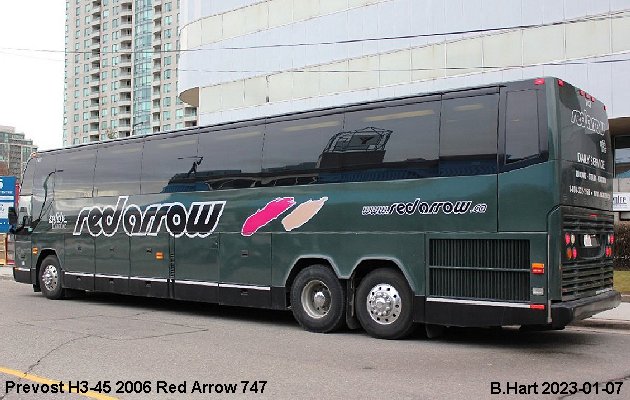 BUS/AUTOBUS: Prevost H3-45 2006 Red Arrow