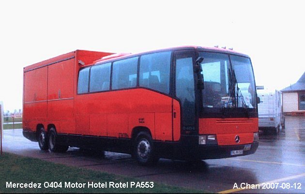 BUS/AUTOBUS: Mercedes O404 2005 Rotel Tours