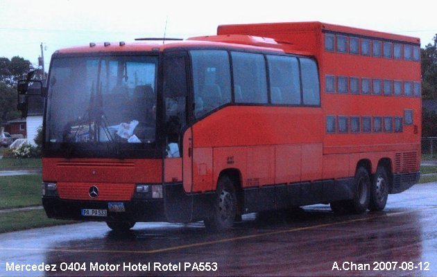 BUS/AUTOBUS: Mercedes O404 2005 Rotel Tours