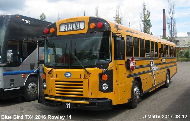 BUS/AUTOBUS: Blue Bird TX 4 45 2016 Rowley