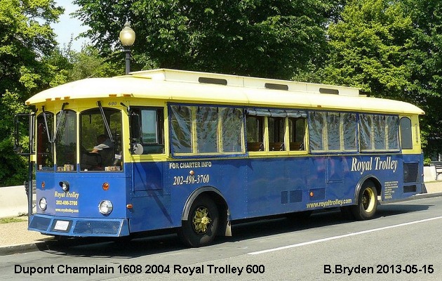 BUS/AUTOBUS: Dupontrolley Champlain 1608 2004 Royal Trolley