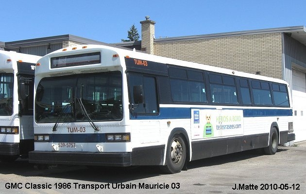 BUS/AUTOBUS: GMC Classic 1986 RTCShawinigan