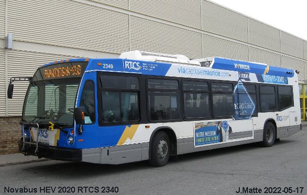 BUS/AUTOBUS: Novabus HEV 2020 Fleurs de Lys