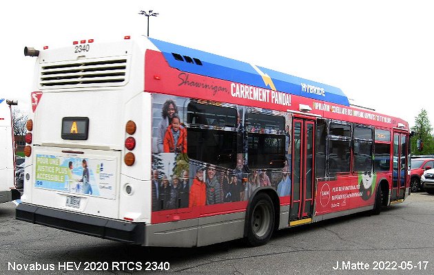 BUS/AUTOBUS: Novabus HEV 2020 Fleurs de Lys