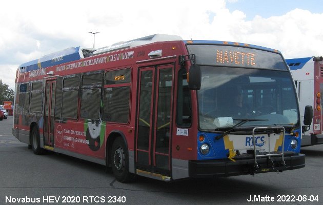 BUS/AUTOBUS: Novabus HEV 2020 Fleurs de Lys