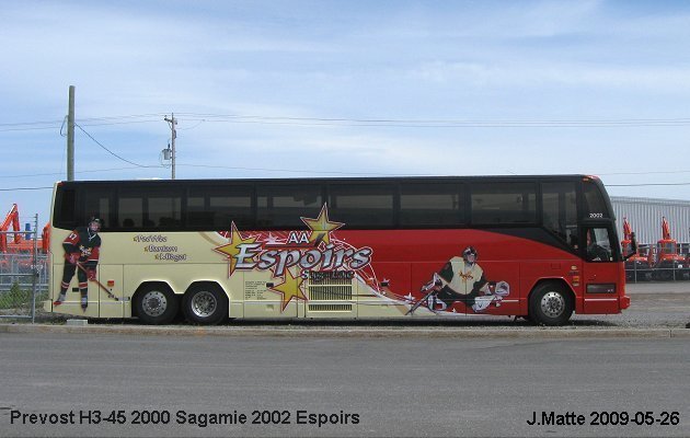 BUS/AUTOBUS: Prevost H3-45 2000 Sagamie