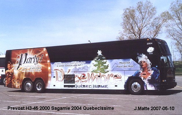 BUS/AUTOBUS: Prevost H3-45 2000 Sagamie