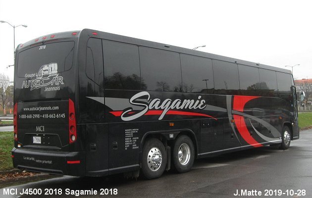 BUS/AUTOBUS: MCI J4500 2018 Sagamie