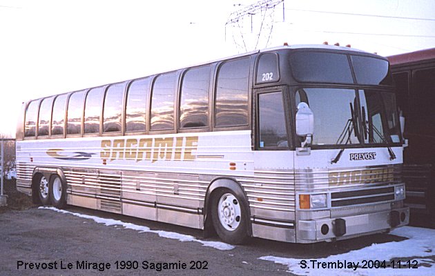 BUS/AUTOBUS: Prevost Le Mirage 1990 Sagamie