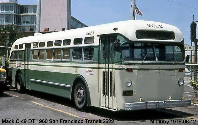 BUS/AUTOBUS: Mack C-49-DT 1960 San Francisco Municipal Railway