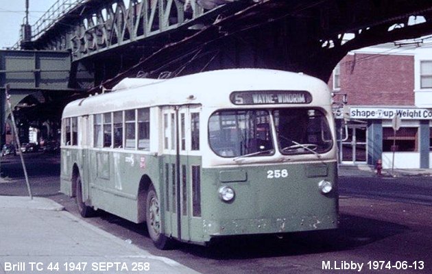 BUS/AUTOBUS: Brill TC40 1947 SEPTA