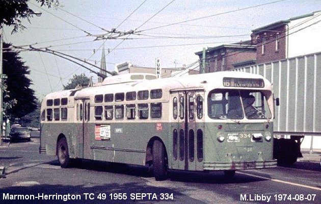 BUS/AUTOBUS: Marmon-Herrington TC49 1955 SEPTA