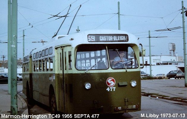 BUS/AUTOBUS: Marmon-Herrington TC49 1955 SEPTA