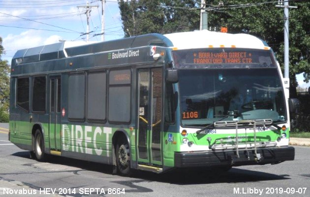 BUS/AUTOBUS: Novabus HEV 2014 SEPTA