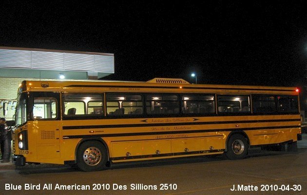 BUS/AUTOBUS: Blue Bird All American 2010 Des Sillions