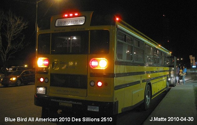 BUS/AUTOBUS: Blue Bird All American 2010 Des Sillons