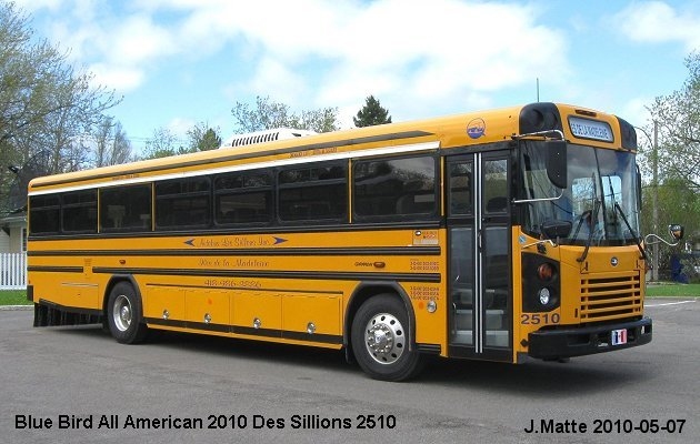 BUS/AUTOBUS: Blue Bird All American 2010 Des Sillons