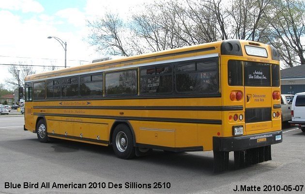 BUS/AUTOBUS: Blue Bird All American 2010 Des Sillons