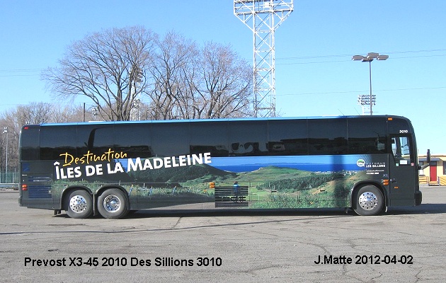 BUS/AUTOBUS: Prevost X3-45 2010 Des Sillons