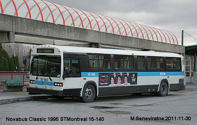 BUS/AUTOBUS: Novabus Classic 1995 STMontreal