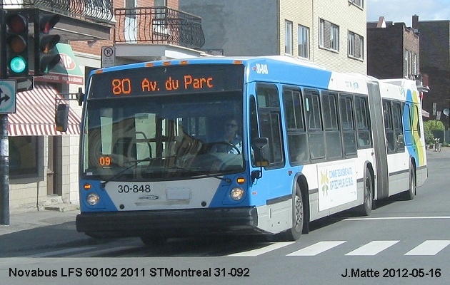 BUS/AUTOBUS: Novabus LFS artic 2010 STMontreal