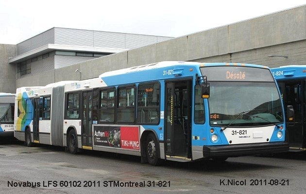 BUS/AUTOBUS: Novabus LFS 60102 2011 STMontreal