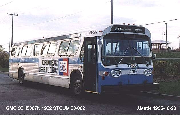 BUS/AUTOBUS: GMC S6H5307N 1982 STCUM