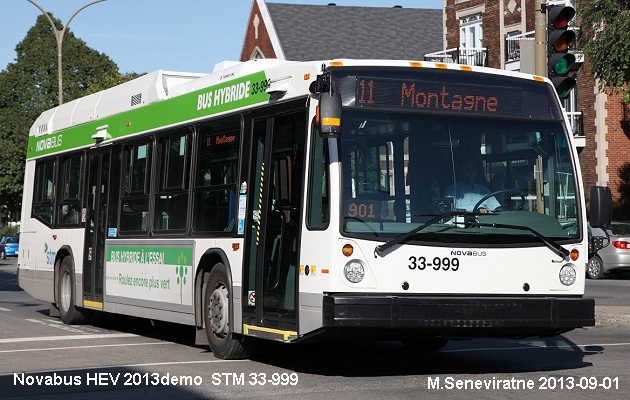 BUS/AUTOBUS: Novabus HEV 2013 STMontreal