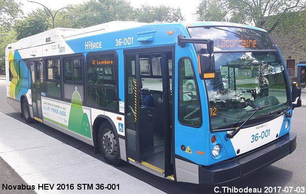 BUS/AUTOBUS: Novabus HEV 2016 STMontreal