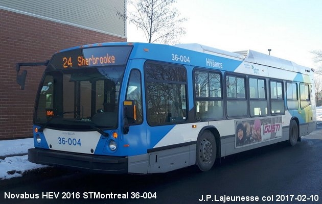 BUS/AUTOBUS: Novabus HEV 2016 StMontreal