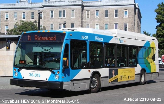 BUS/AUTOBUS: Novabus HEV 2016 STMontreal