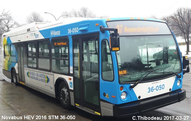 BUS/AUTOBUS: Novabus HEV 2016 STMontreal