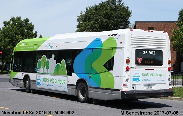 BUS/AUTOBUS: Novabus LFSe 2016 STMontreal