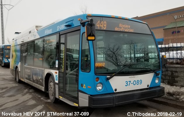 BUS/AUTOBUS: Novabus HEV 2017 STMontreal