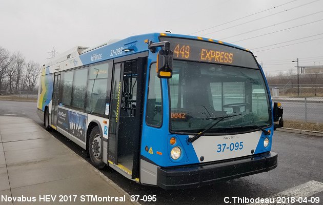 BUS/AUTOBUS: Novabus HEV 2017 STMontreal