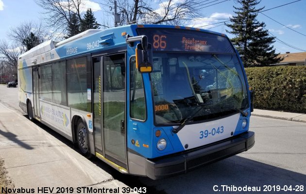 BUS/AUTOBUS: Novabus HEV 2019 STMontreal